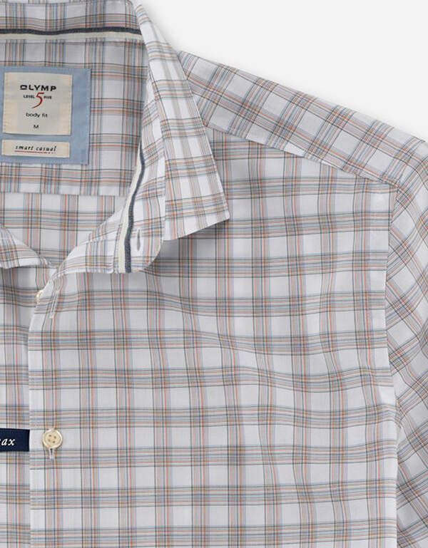 Рубашка в клетку Olymp Smart Casual, body fit