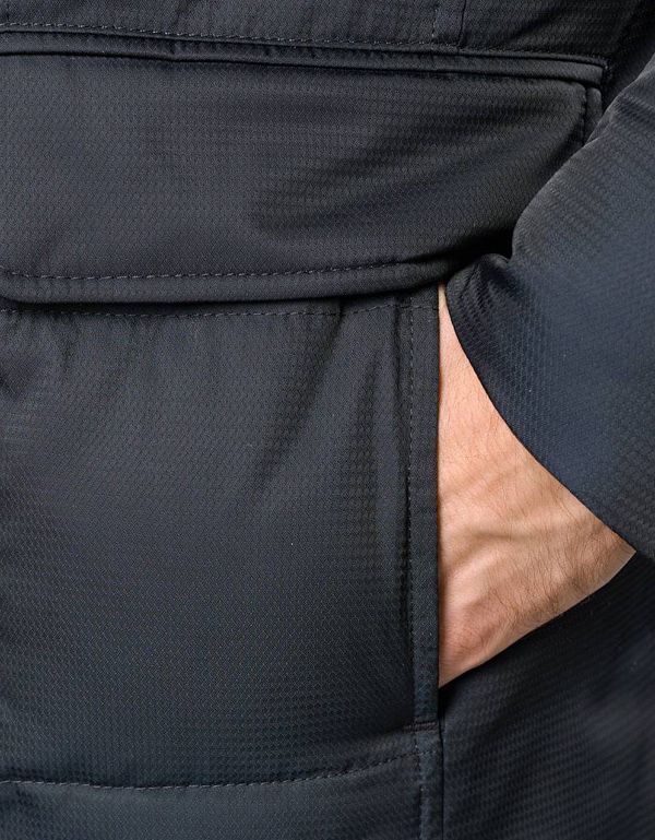 Куртка мужская чёрная Bazioni утепленная с меховым воротником | купить в интернет-магазине Olymp-Men