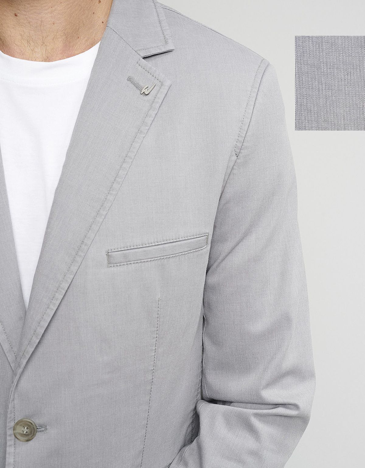 Пиджак серый мужской хлопковый w.Wegener | купить в интернет-магазине Olymp-Men