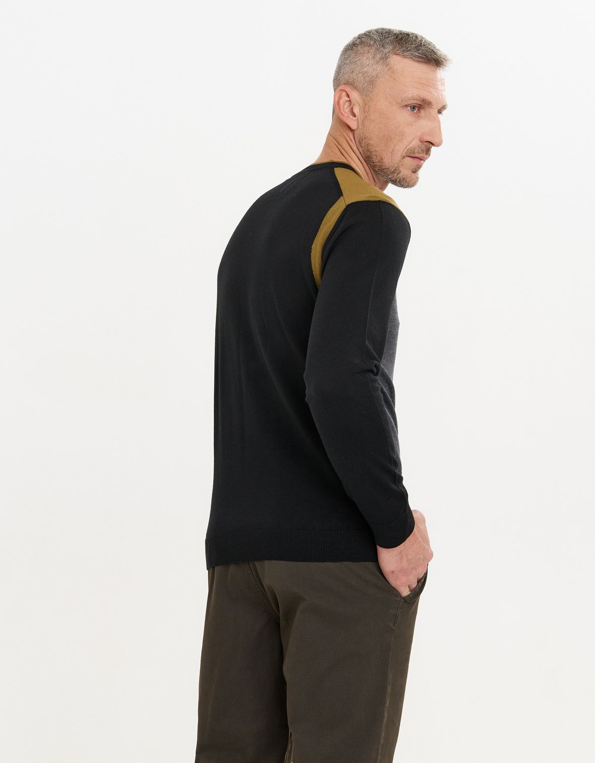 Джемпер чёрный мужской Gratude шерстяной | интернет-магазин Olymp-Men