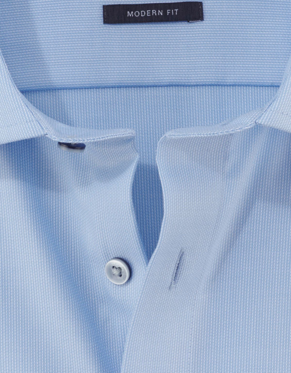 Сорочка классическая голубая Olymp Luxor, modern fit, фактурная | купить в интернет-магазине Olymp-Men