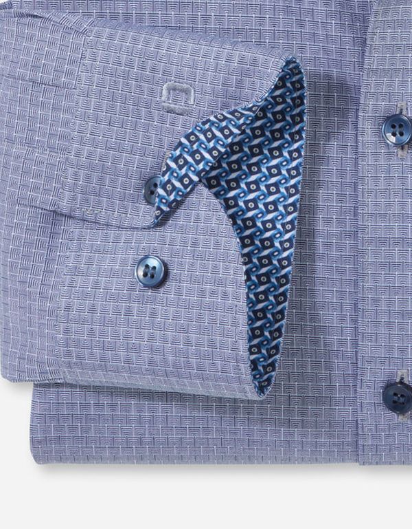 Рубашка синяя мужская OLYMP Level Five, body fit | купить в интернет-магазине Olymp-Men