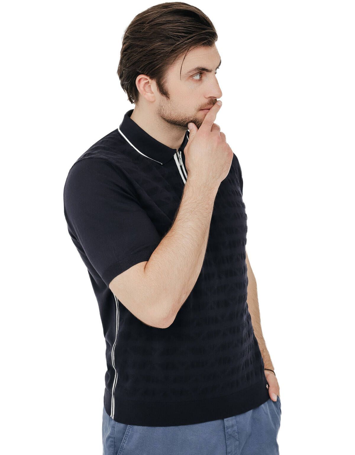 Поло мужское Gratude на молнии вязаное | купить в интернет-магазине Olymp-Men