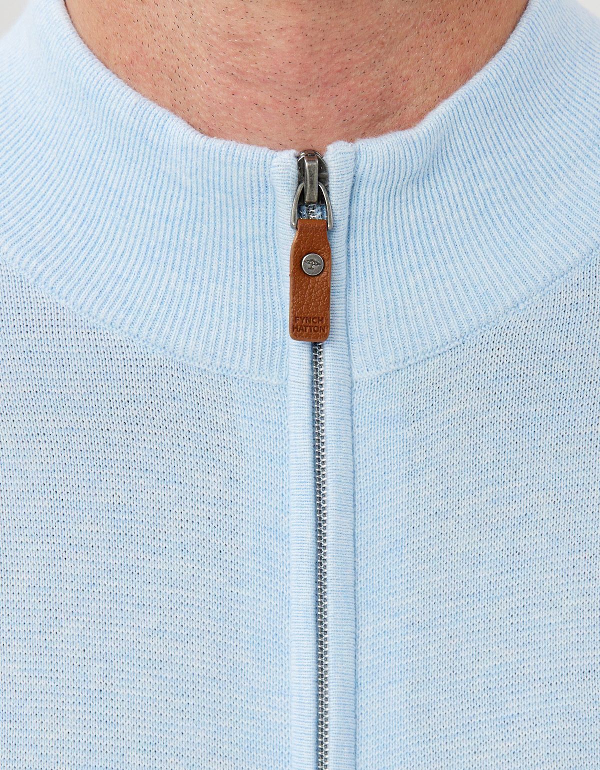Кардиган на молнии голубой Fynch-Hatton | купить в интернет-магазине Olymp-Men