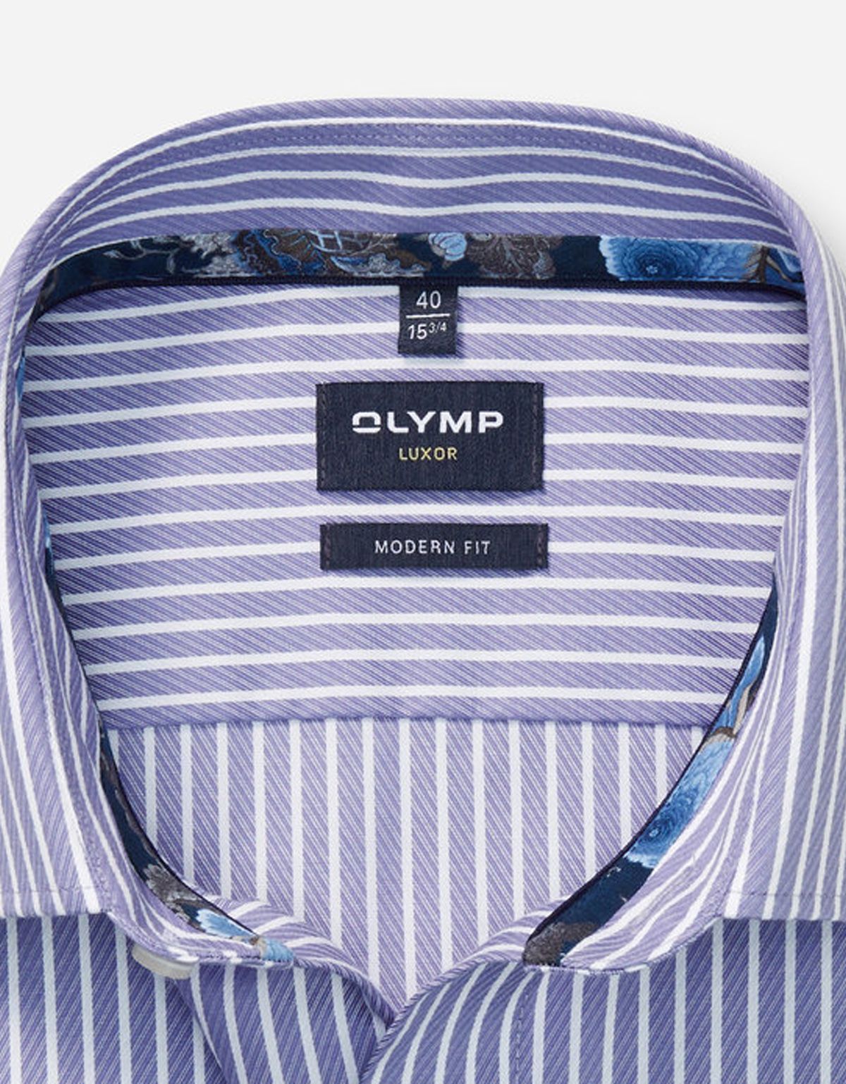 Рубашка мужская в белую полоску OLYMP Luxor, modern fit | купить в интернет-магазине Olymp-Men