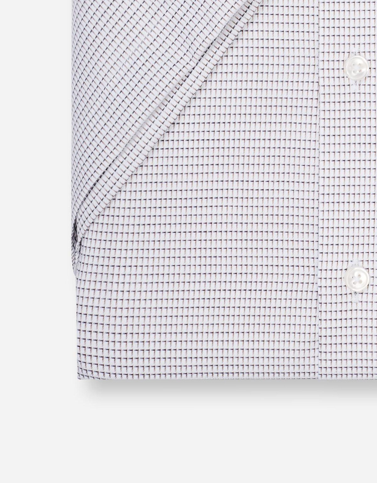 Рубашка с бежевым принтом Olymp, модерн фит