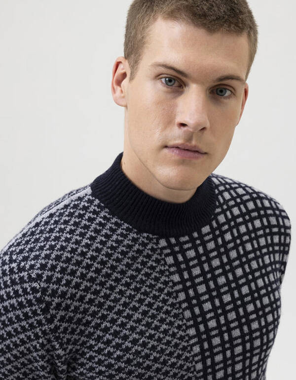 Свитер мужской Olymp с рисунком, body fit | купить в интернет-магазине Olymp-Men