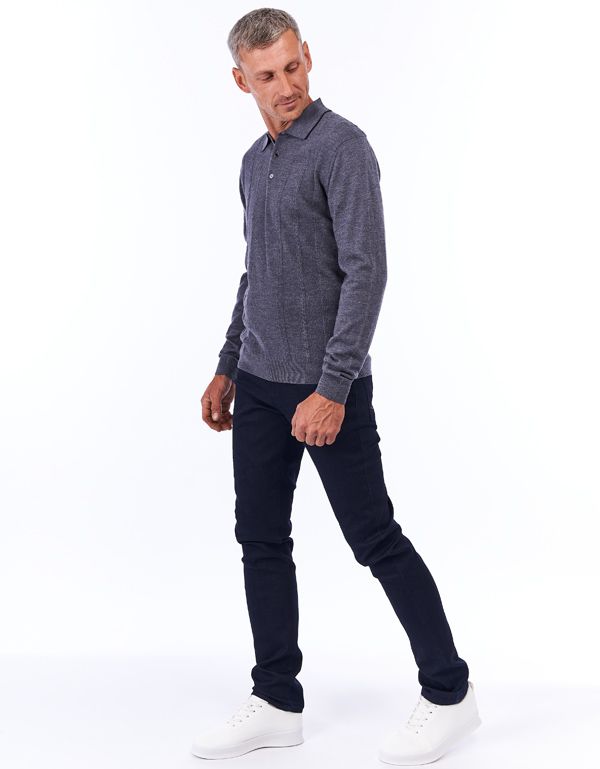 Поло мужское на пуговицах Gratude вязаное с косами | купить в интернет-магазине Olymp-Men