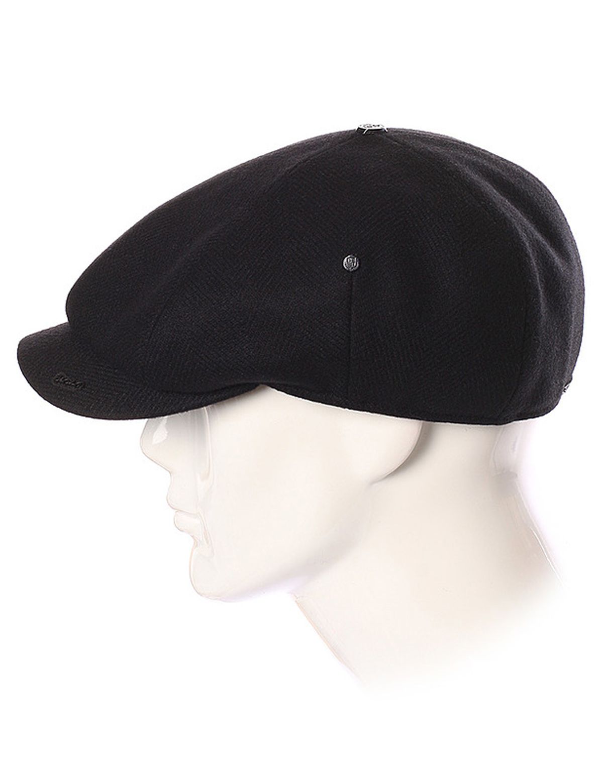 Кепка мужская чёрная Bersar восьмиклинка с ушками | купить в интернет-магазине Olymp-Men