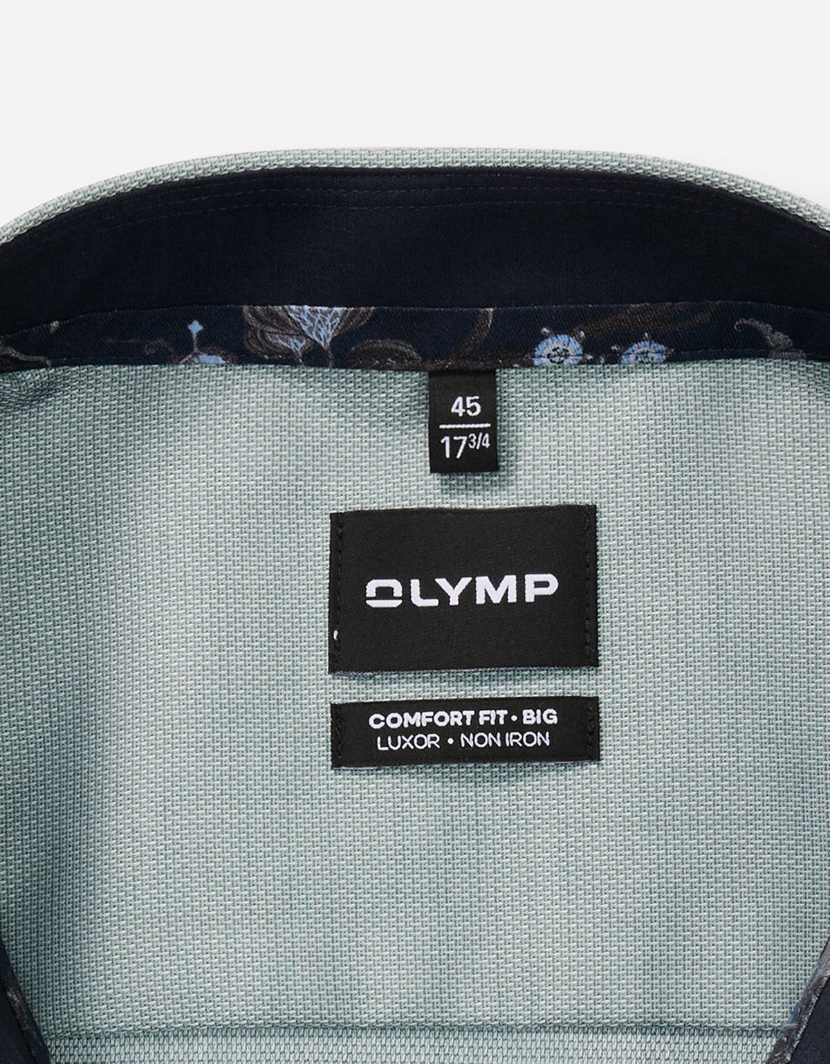 Рубашка классическая зелёная Olymp Luxor Big, прямой крой | купить в интернет-магазине Olymp-Men