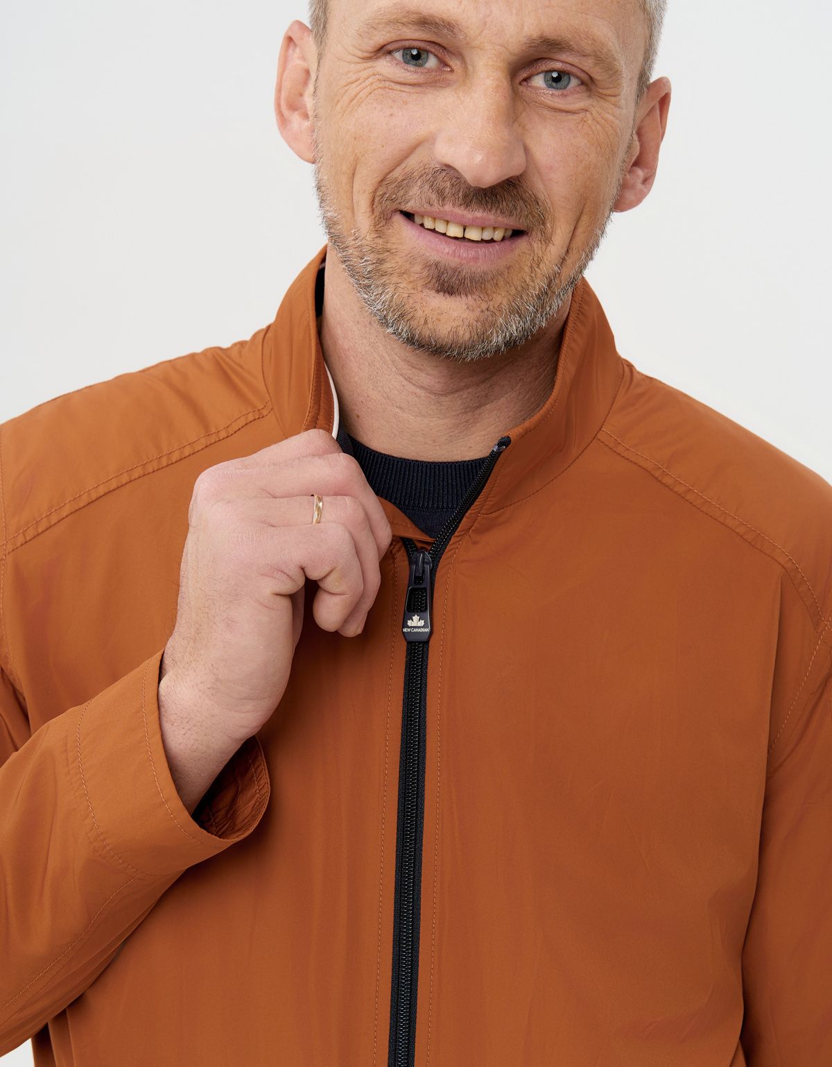 Куртка мужская оранжевая лёгкая New Canadian | купить в интернет-магазине Olymp-Men