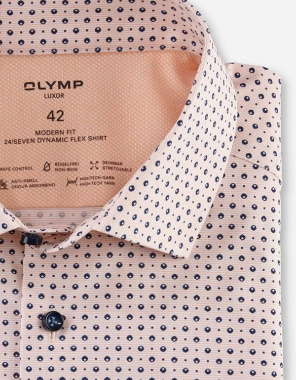 Рубашка с рисунком OLYMP Luxor 24/7 климат-контроль, modern fit