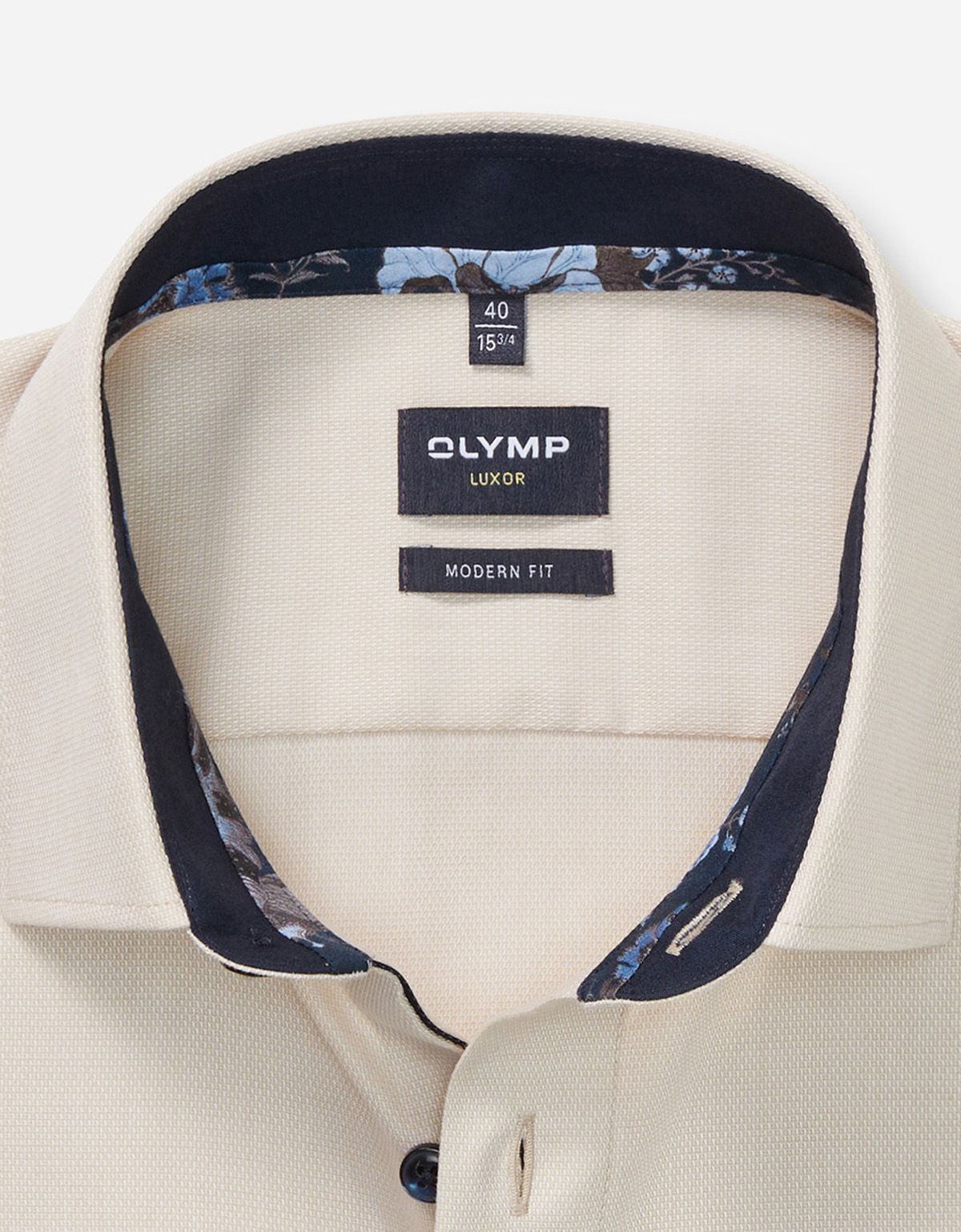 Рубашка мужская с синими пуговицами OLYMP Luxor, modern fit | купить в интернет-магазине Olymp-Men