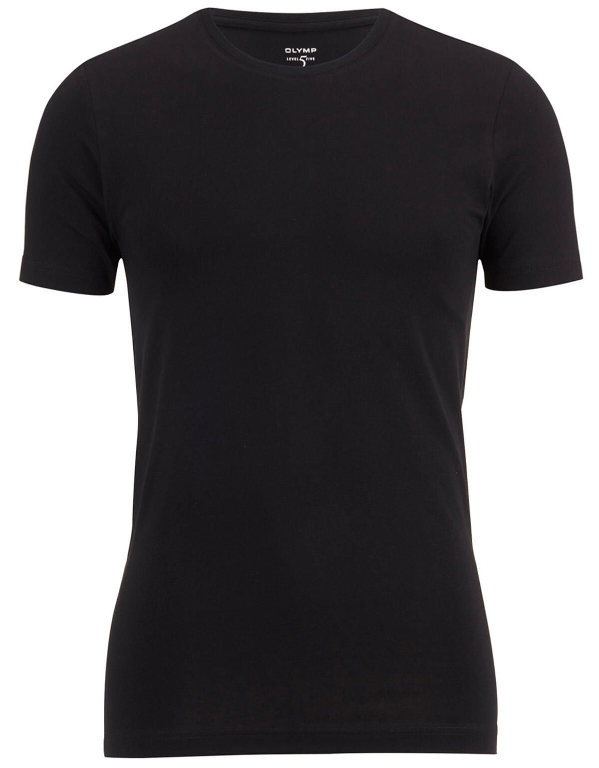Чёрная бельевая футболка OLYMP приталенная