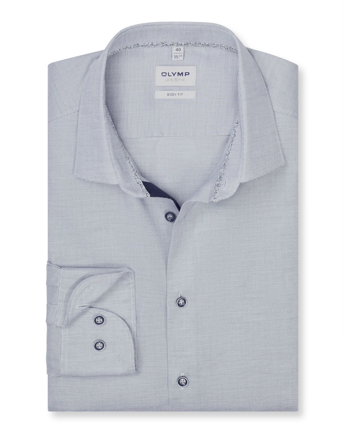 Рубашка с длинным рукавом Olymp, body fit на высокий рост[СИНИЙ]