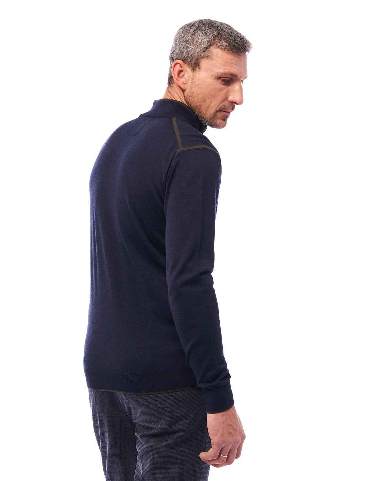 Свитер мужской на молнии Gratude из шерсти мериноса с шёлком | купить в интернет-магазине Olymp-Men