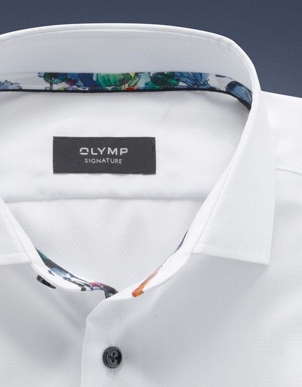 Белая деловая рубашка Olymp Signature