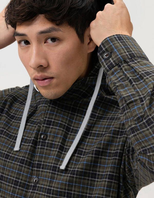 Рубашка overshirt OLYMP с капюшоном, body fit | купить в интернет-магазине Olymp-Men