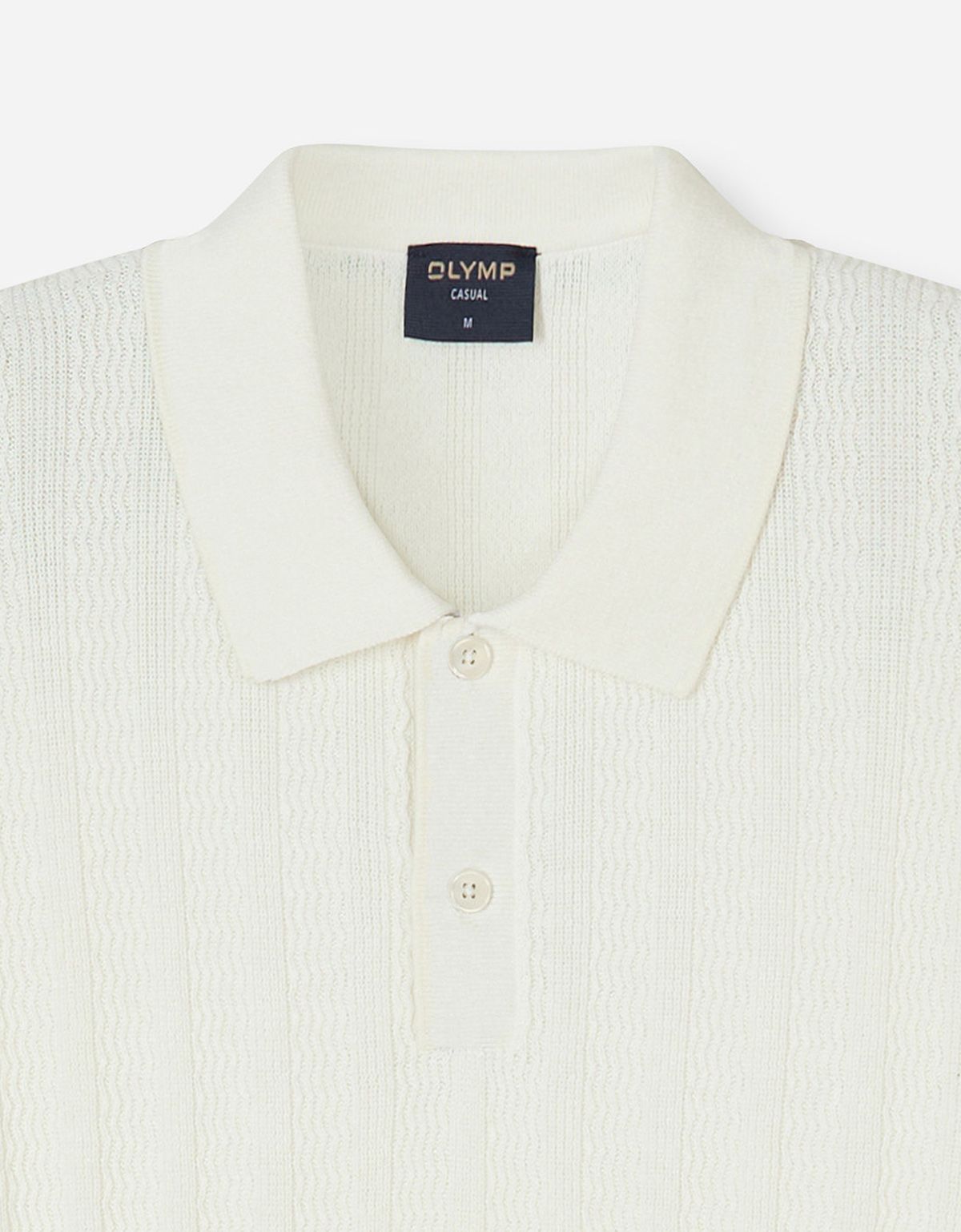 Поло мужское вязанное белое однотонное Olymp | купить в интернет-магазине Olymp-Men