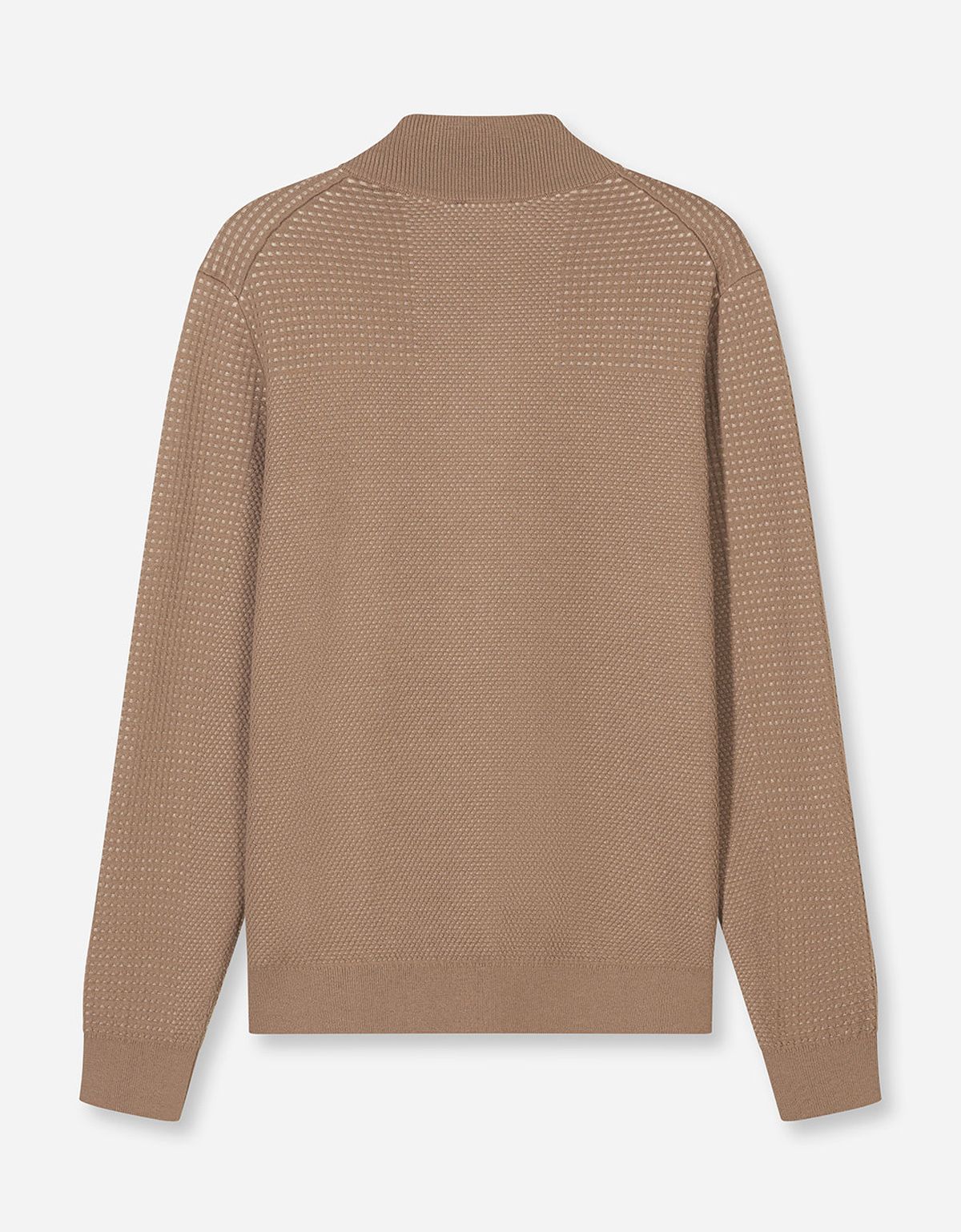 Свитер бежевый хлопковый с воротником на молнии Olymp | купить в интернет-магазине Olymp-Men