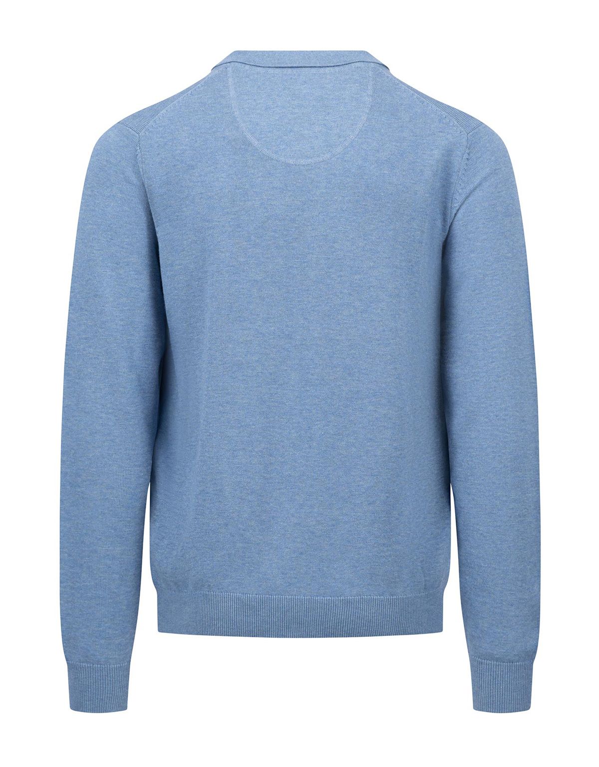 Поло голубое с длинным рукавом Fynch-Hatton | купить в интернет-магазине Olymp-Men