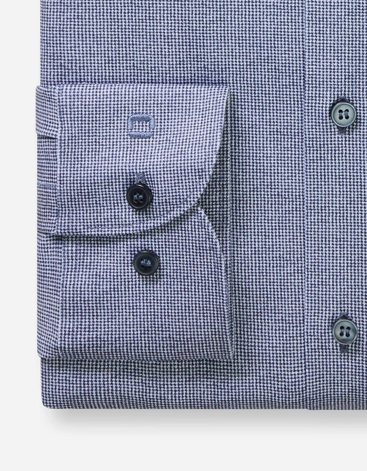 Рубашка трикотажная синяя клетка Olymp, body fit | купить в интернет-магазине Olymp-Men