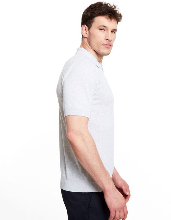 Поло мужское серое на молнии Gratude | купить в интернет-магазине Olymp-Men