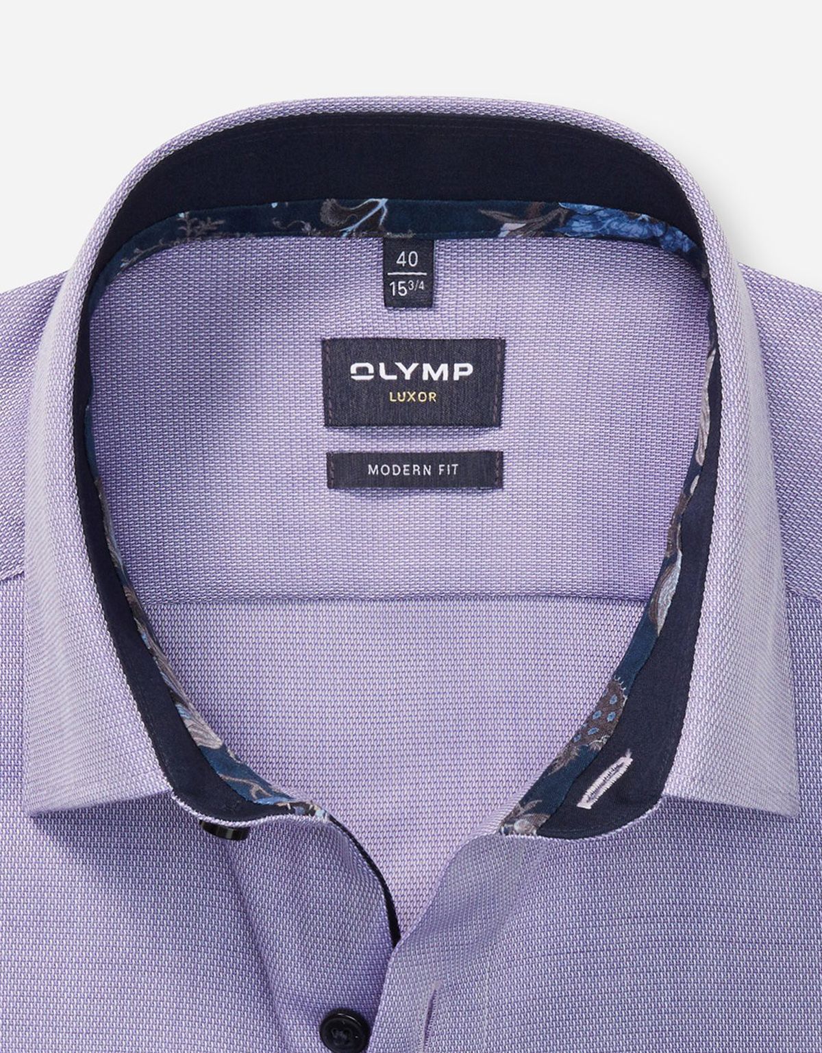 Рубашка мужская с синими пуговицами OLYMP Luxor, modern fit | купить в интернет-магазине Olymp-Men