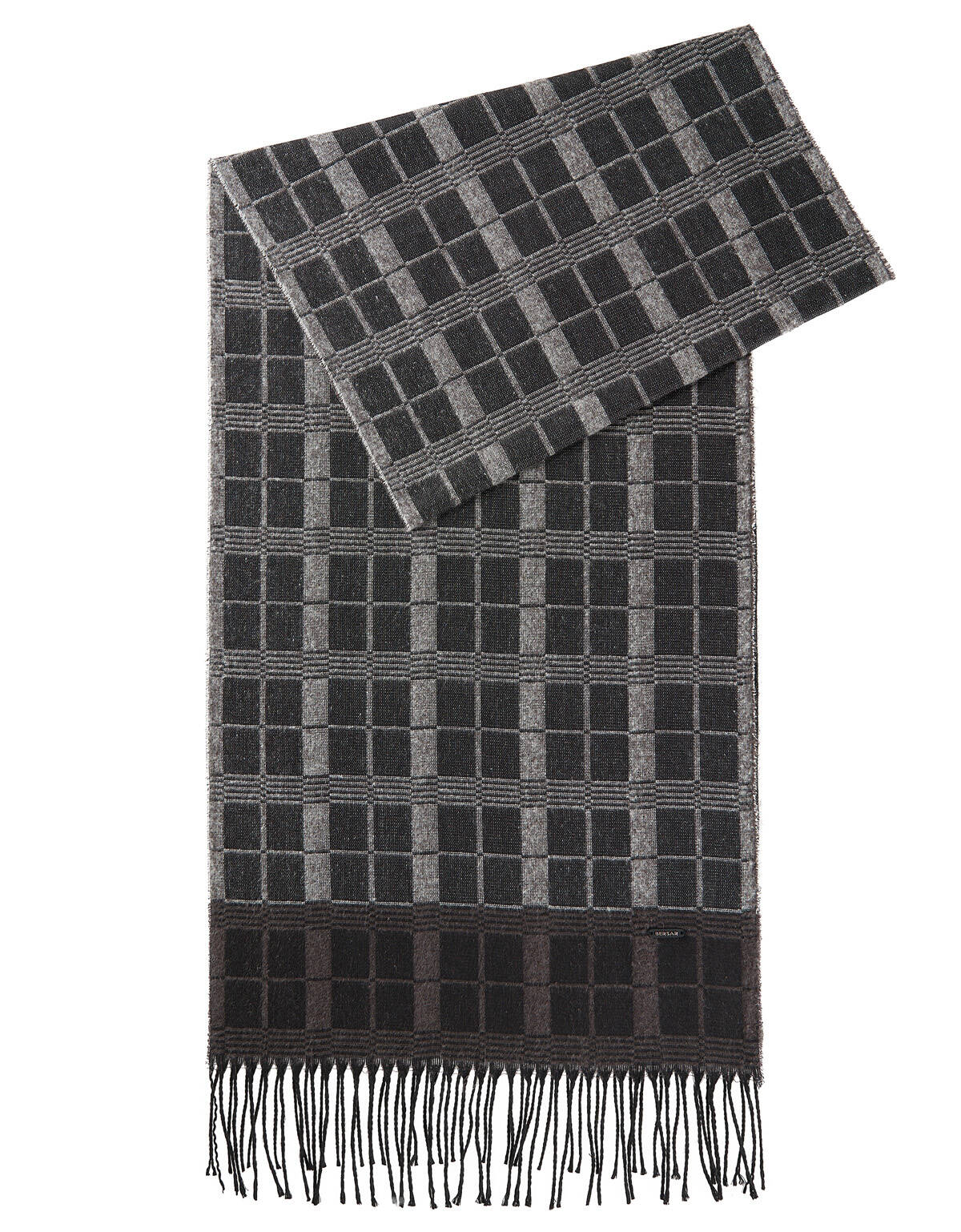 Мужской коричневый шарф Bersar с рисунком | купить в интернет-магазине Olymp-Men