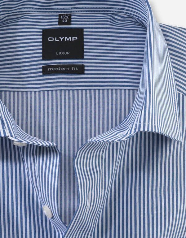 Рубашка мужская в синюю полоску OLYMP Luxor, modern fit | купить в интернет-магазине Olymp-Men