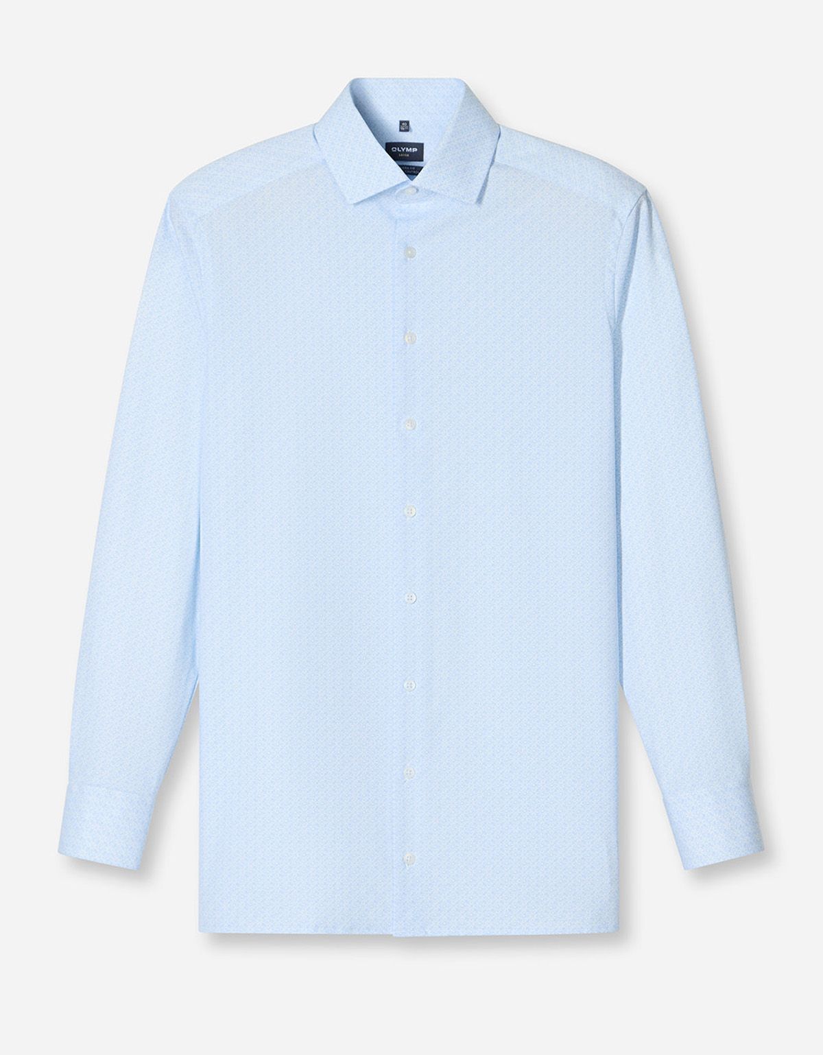 Рубашка с голубым принтом Olymp, modern fit, климат-контроль | купить в интернет-магазине Olymp-Men