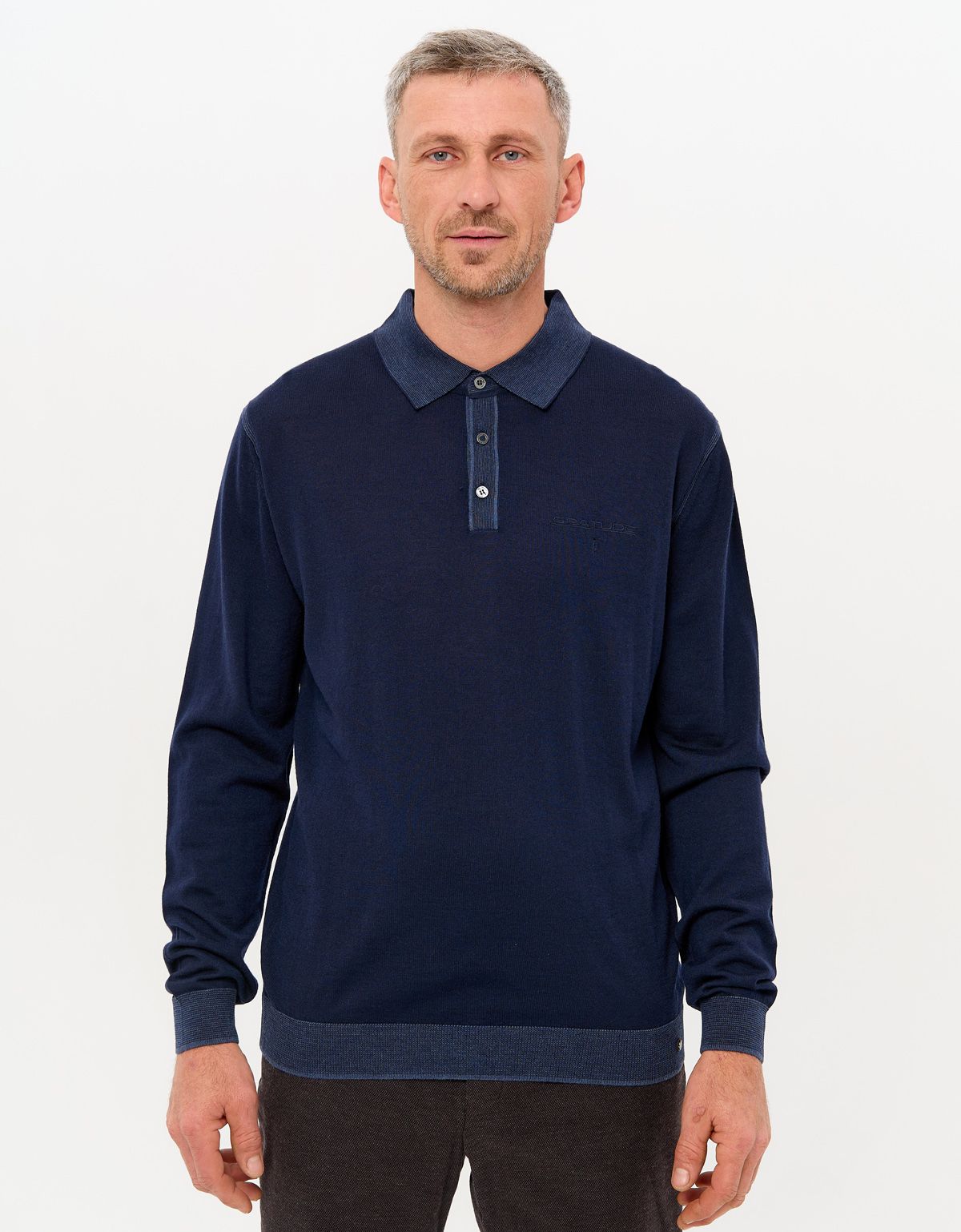 Поло с длинным рукавом Gratude на пуговицах | купить в интернет-магазине Olymp-Men