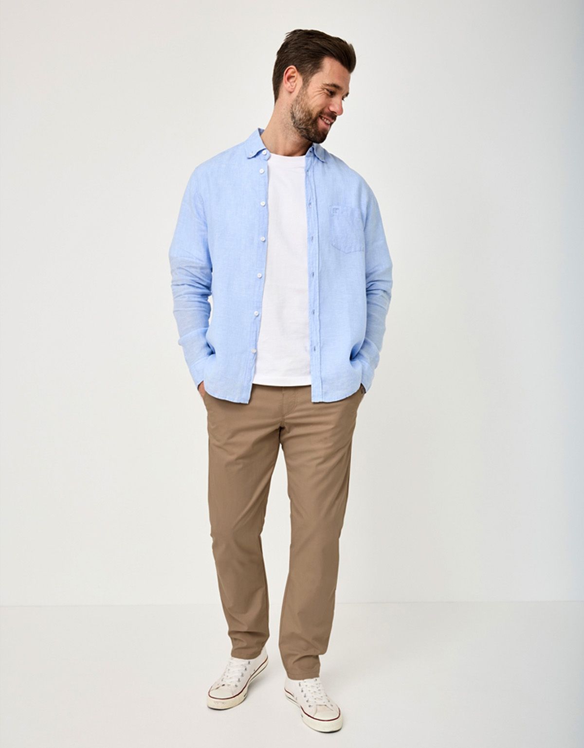 Брюки чинос летние коричневые Redpoint | купить в интернет-магазине Olymp-Men