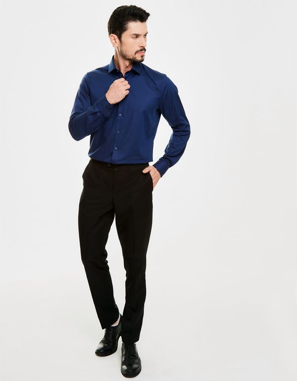 Рубашка мужская классическая OLYMP Level Five, body fit, фактурная ткань | купить в интернет-магазине Olymp-Men