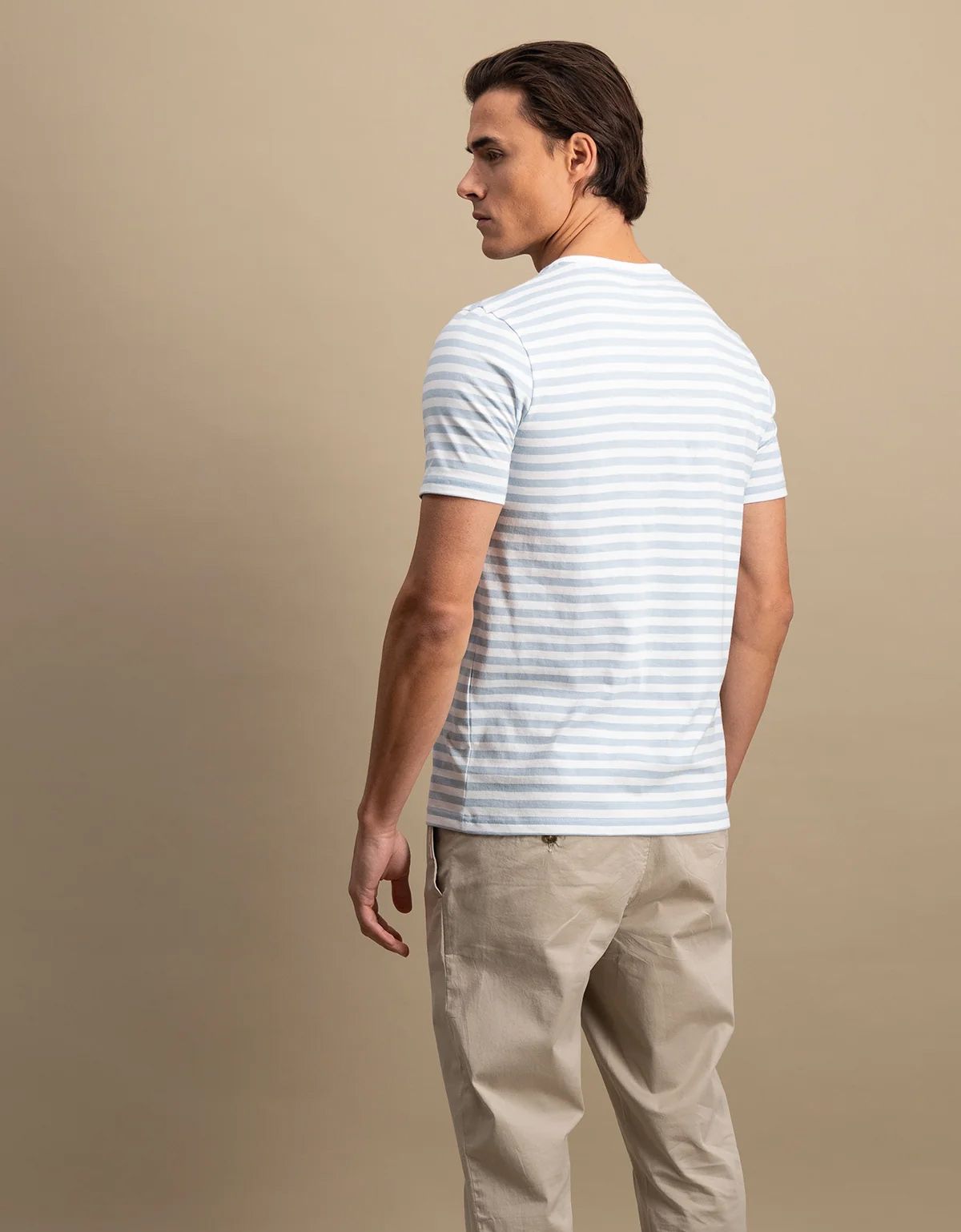 Футболка мужская в голубую полоску Fynch-Hatton | купить в интернет-магазине Olymp-Men