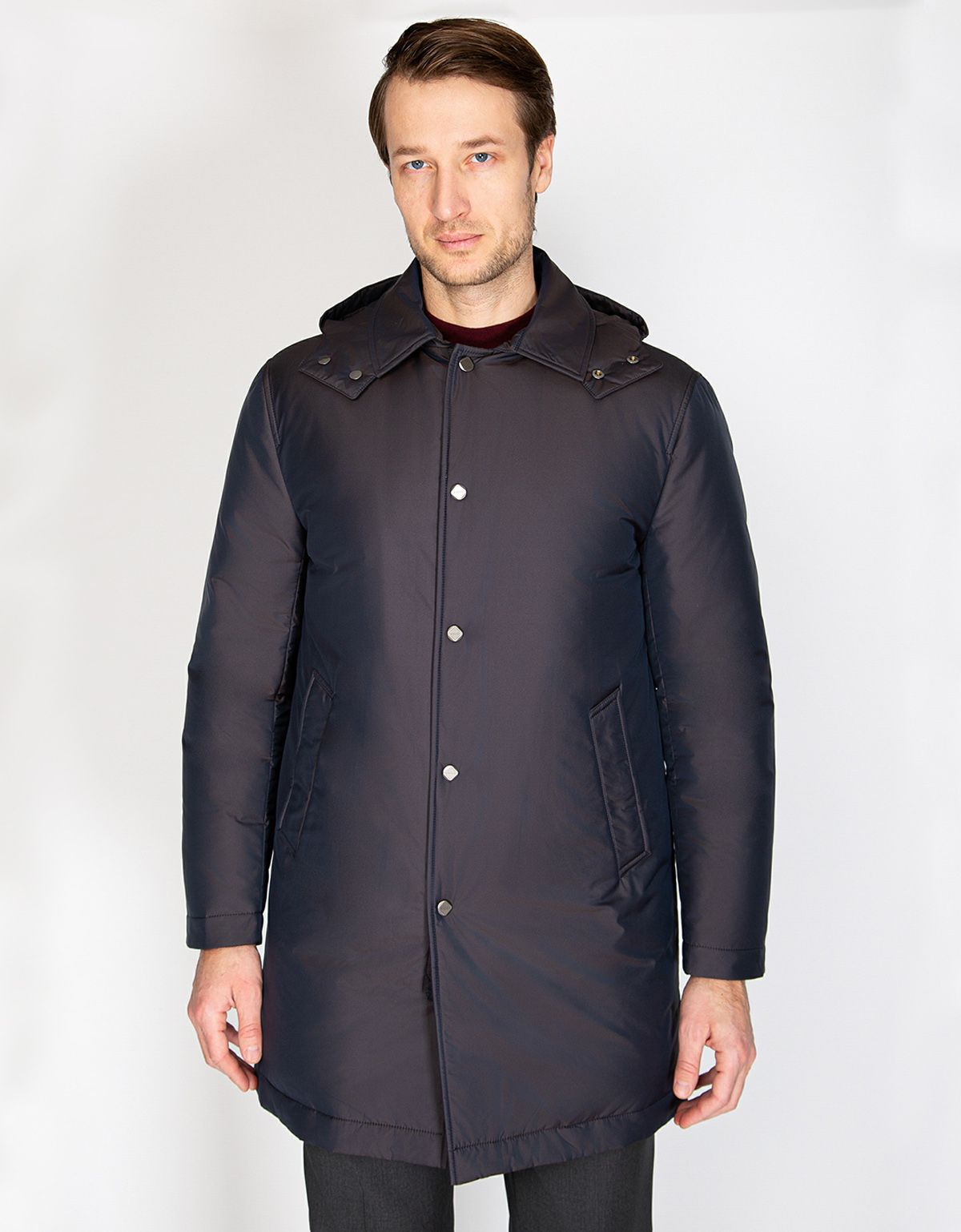 Куртка пуховая мужская RIGGI с капюшоном | купить в интернет-магазине Olymp-Men