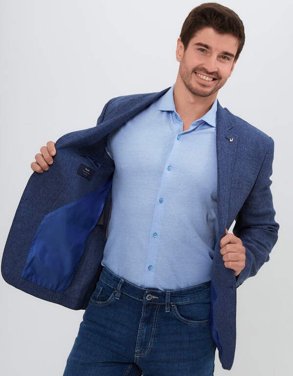 Пиджак льняной мужской  w.Wegener, 2 шлицы | купить в интернет-магазине Olymp-Men