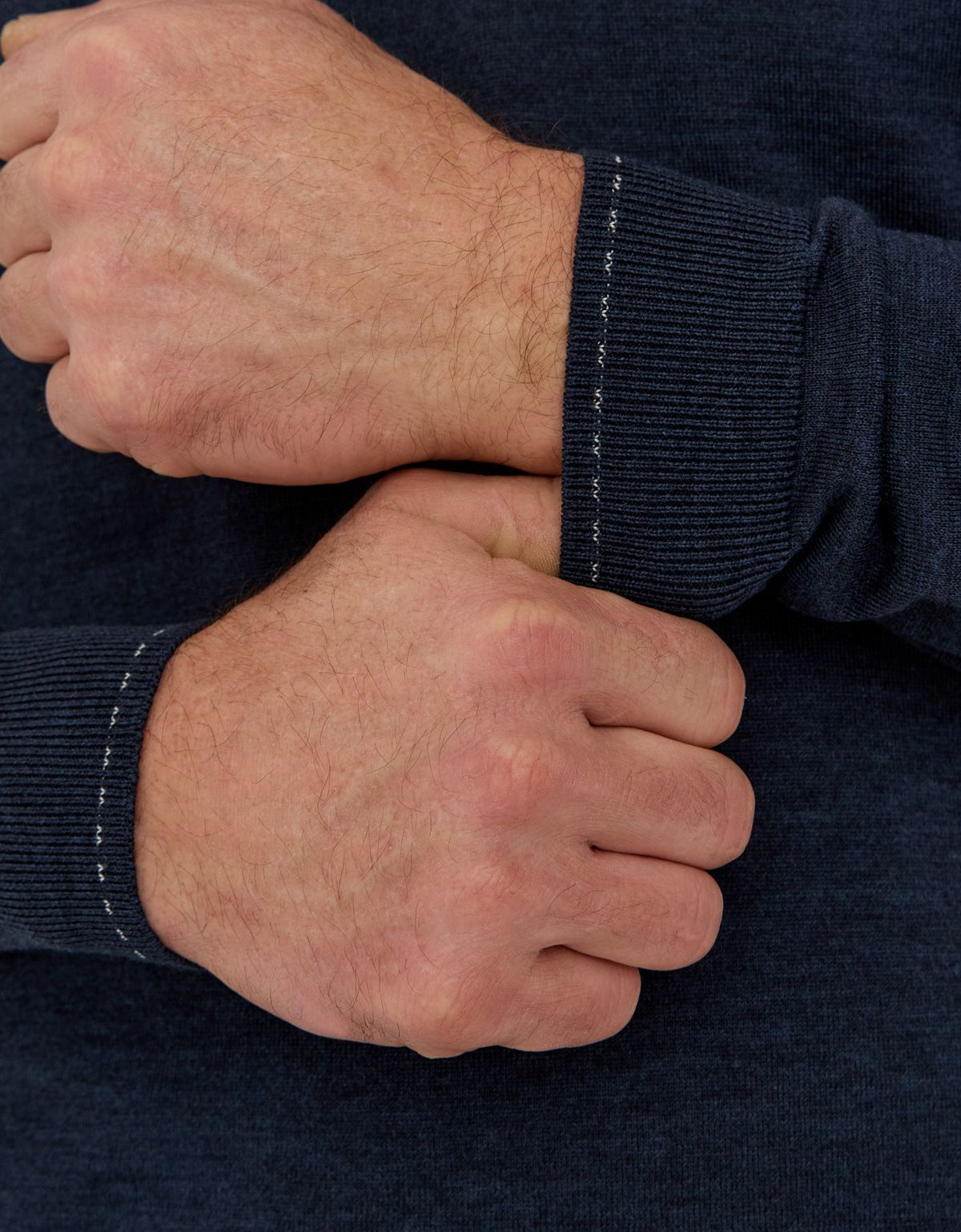 Свитер синий с воротником на молнии Gratude шерстяной | купить в интернет-магазине Olymp-Men