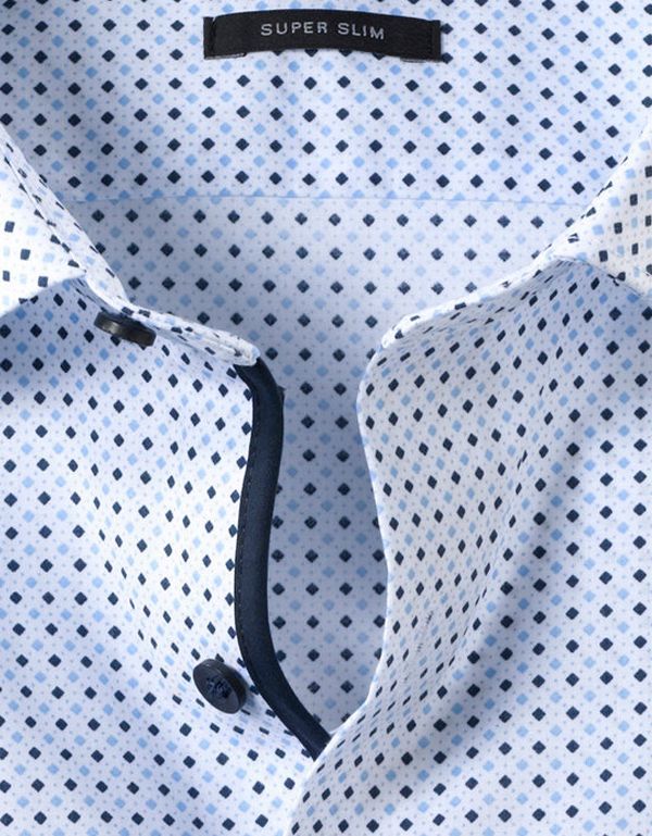 Рубашка мужская классическая в мелкий рисунок OLYMP №6, супер слим | купить в интернет-магазине Olymp-Men