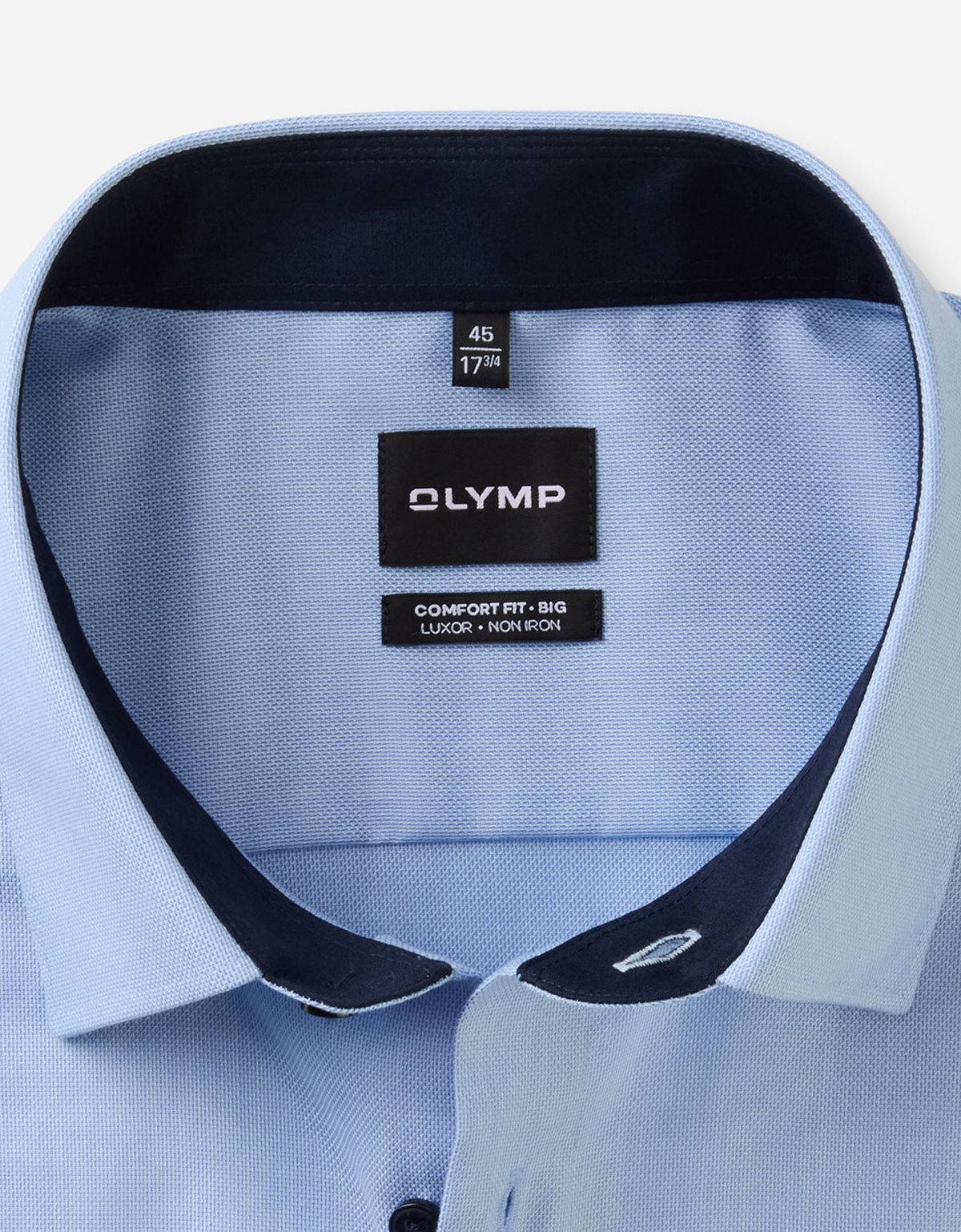 Рубашка голубая мужская OLYMP Luxor Big, прямой крой | купить в интернет-магазине Olymp-Men