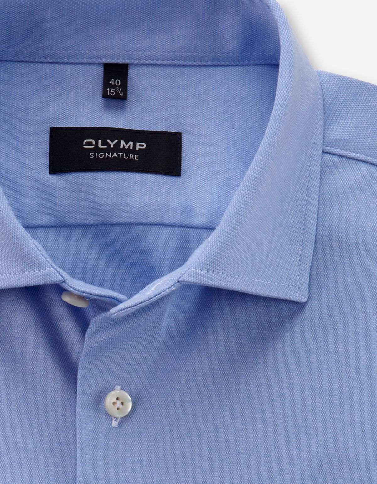 Рубашка мужская трикотажная Signature голубая однотонная