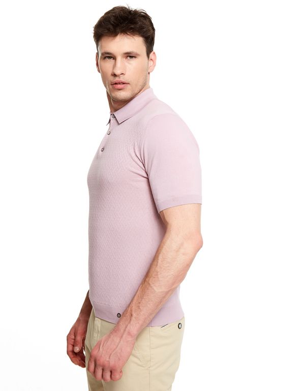 Поло мужское сиреневое на пуговицах Gratude | купить в интернет-магазине Olymp-Men