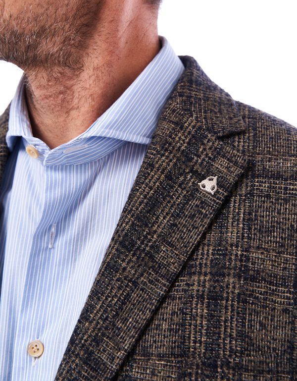 Пиджак мужской шерстяной в клетку Roy Robson с 2 шлицами, modern fit | купить в интернет-магазине Olymp-Men