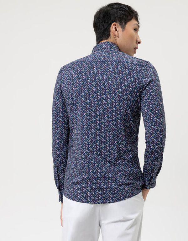 Рубашка трикотажная с рисунком OLYMP 24/7, body fit | купить в интернет-магазине Olymp-Men