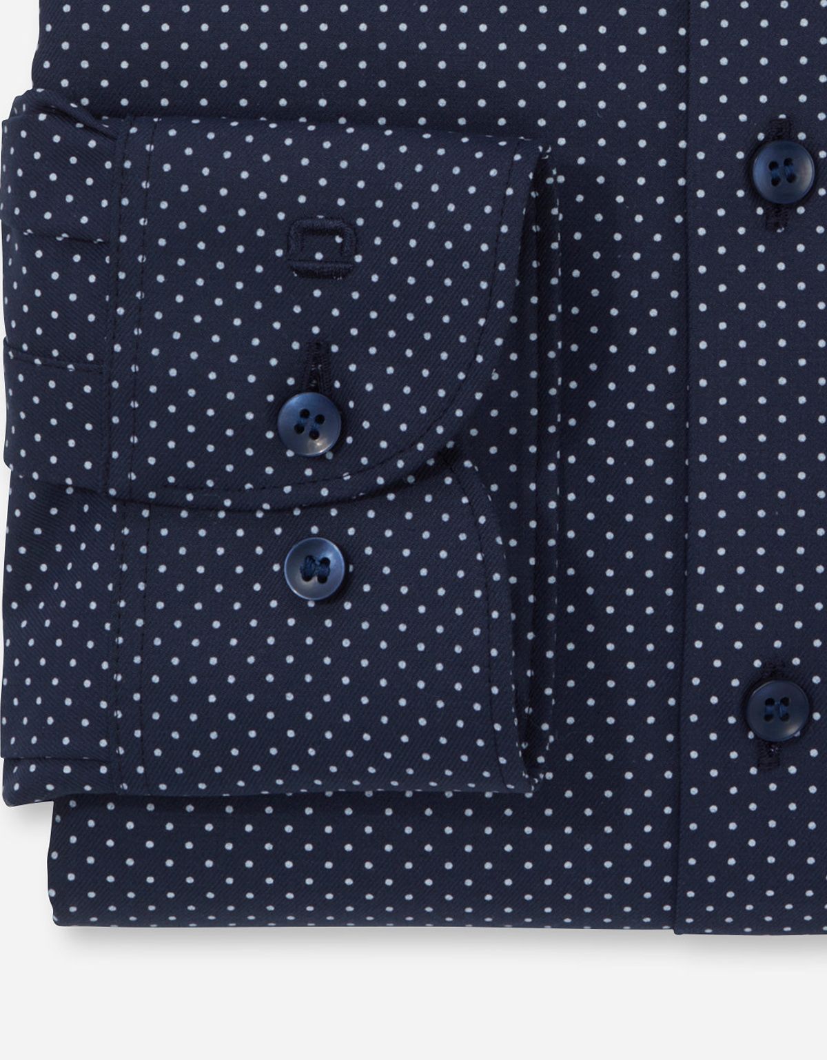 Рубашка мужская синяя в горох OLYMP, body fit, климат-контроль | купить в интернет-магазине Olymp-Men