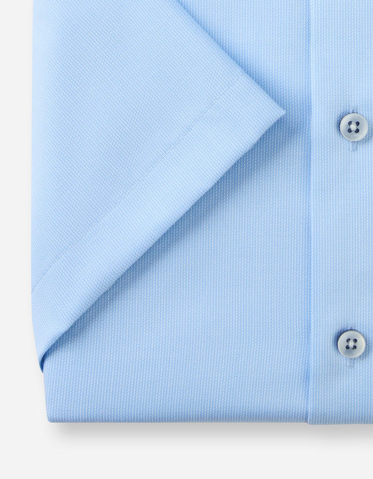 Рубашка голубая мужская с коротким рукавом OLYMP Luxor, прямой крой