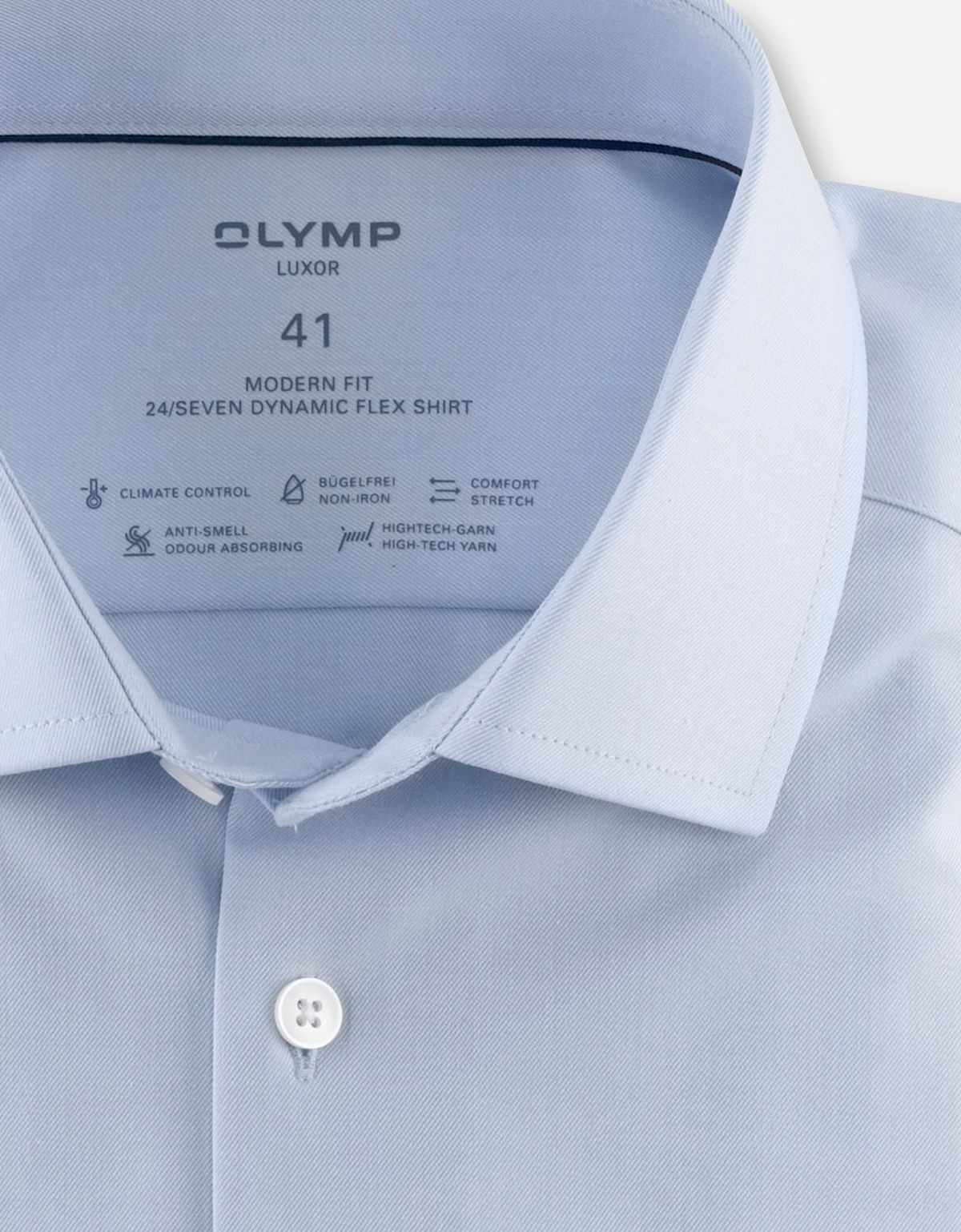Рубашка климат-контроль OLYMP Luxor 24/7, modern fit на высокий рост | купить в интернет-магазине Olymp-Men