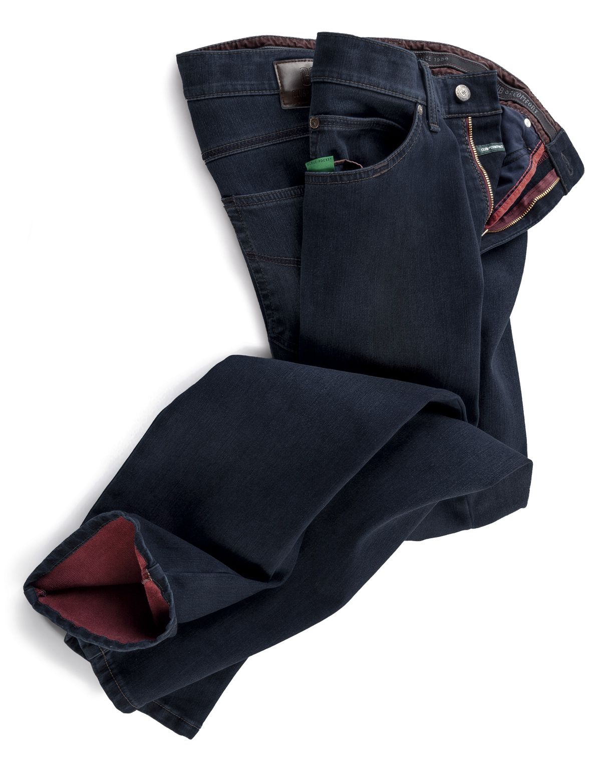 Джинсы утепленные мужские синие Club Of Comfort, прямые, мод.Henry | купить в интернет-магазине Olymp-Men