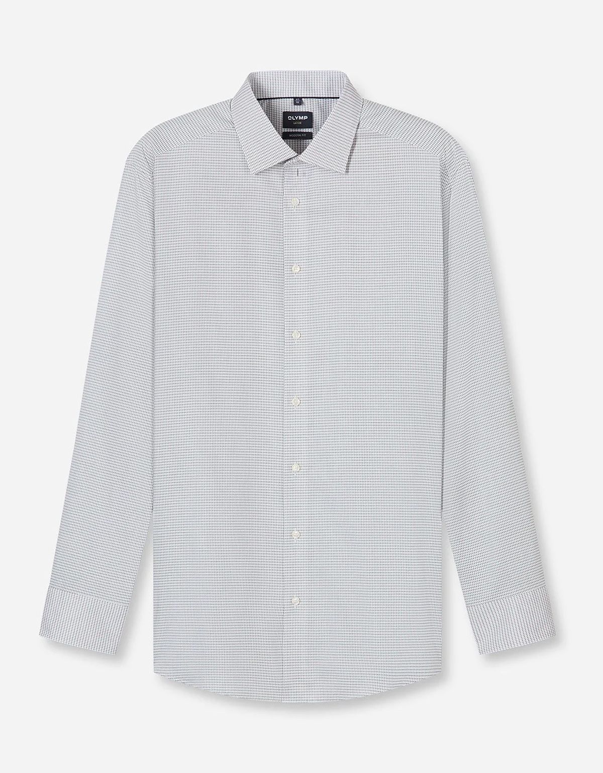 Рубашка в бежевую клетку OLYMP Luxor полуприлегающая | купить в интернет-магазине Olymp-Men