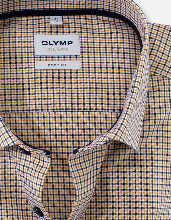 Рубашка классическая OLYMP в клетку, body fit | купить в интернет-магазине Olymp-Men